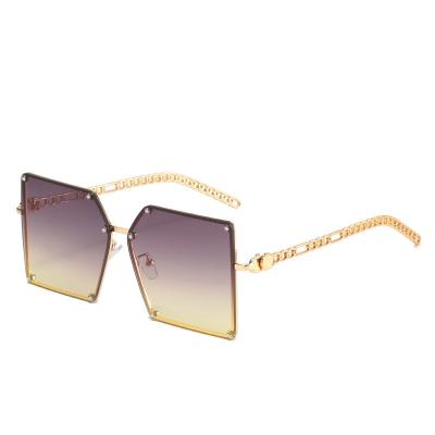 China Oversized Frameless Square Sunglasses Women Summer Sun Shading Square Sunglasses for sale