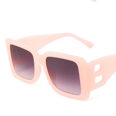 China Oversized Trendy Personalized Sunglasses Hollow Out Bshaped Sunglasses Women Big Square Frame Sunglasses for sale