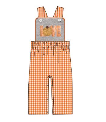 China Factory Price 2021 Casual Customized Boys Romper Halloween Applique Knit Gingham Baby Boy's Rompers for sale