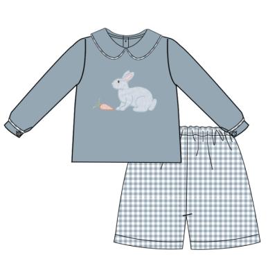 China 2022 Spring And Fall Baby Clothing Casual Sets Long Sleeve Short Pant Kids Applique Girl Baby Clothes Sets for sale