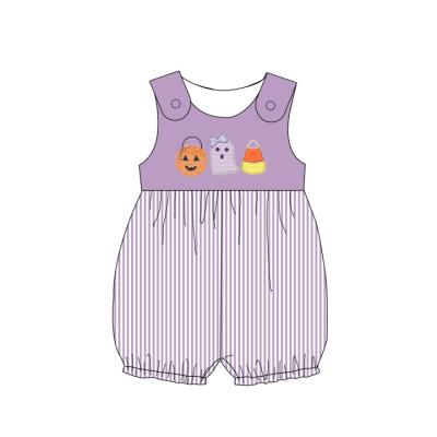 China Puresun Causal Casual Boutique Cotton Sleeveless Woven Button Accept Custom Design Baby Boy Clothing Romper for sale