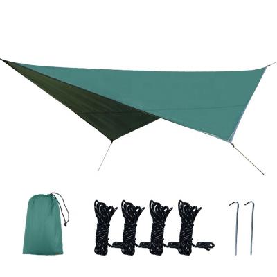 China Anti-UV& Factory Direct Supplied Easy Folding Multifunction Camping Tent Oxford Fabric Waterproof 320*250cm Coated By Sliver for sale