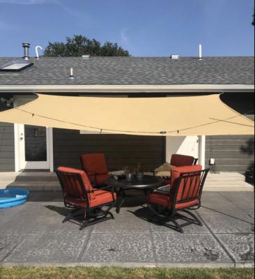 China Factory Customization UV Sun Shade Anti Sun Shade Sail 8' and Waterproof Supply x10 x10 Rectangle UV Block for Outdoor Patio and Yard Activities for sale