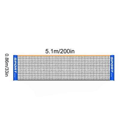 China Badminton / Tennis Used Hot Sales Customized Portable Polyethylene Badminton / Tennis Net (5.1m*0.86m) for sale