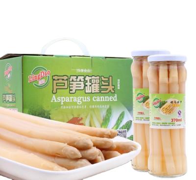 China Canned organic canned white asparagus in glass jars 212 ml for sale