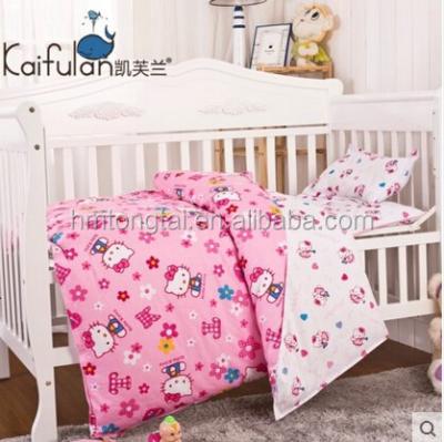 China TWILL 3 Piece Baby Kindergarten Comforter Sets 100% Cotton Bedding Sets for sale