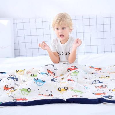 China Gold Supplier Nantong Factory 100% Yarn-dyed Cotton Pattern Car Baby Crib Comforter for sale