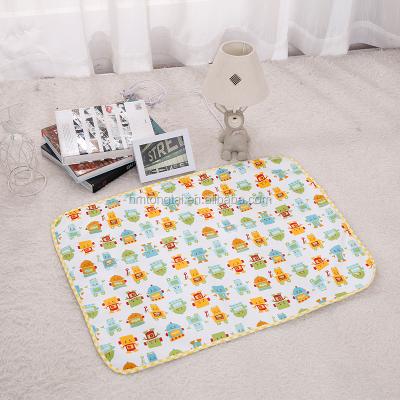 China Bamboo Fiber Waterproof And Free Breathing Changing Mat Baby Ultralarge Plain Weave Robot Pads for sale