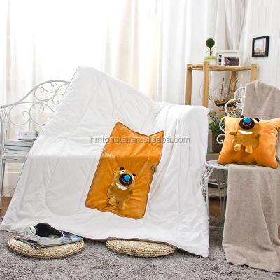 China 2015 New Style Cushion Soft And Cute 100% Cotton Quilt Comforter Style Brown Bear Brother for sale