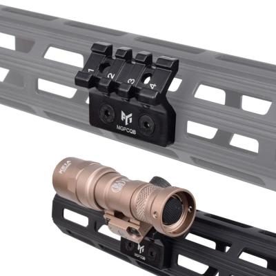 China 3 Slots Offset Mount M-LOK MLOK Rail Mount MGPCQB Small Arms Light Up Laser Sight Scope Universal for sale