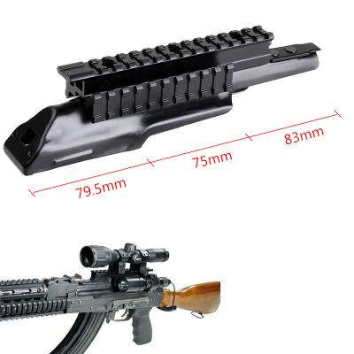 China High Quality AK47 AK Tactical Tri Rail Metal Rail Mount Receiver Top Cover Scope Mount Integral Picatinny Weaver Rail Base For Hunting Scope for sale