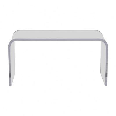 China Shenzhen Manufacturer OEM Comfortable Custom Acrylic Lucite Leg Clear Glass Dining Table for sale