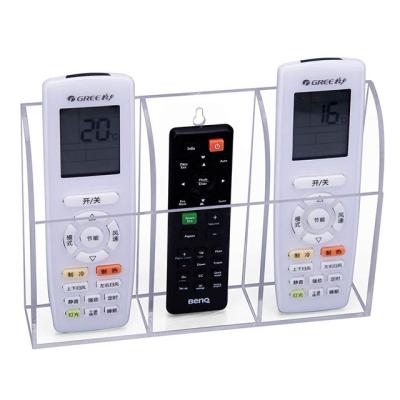 China Viable Remote Control Mount Rack Clear Acrylic Wall Media Organizer Storage Box for sale