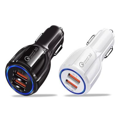 China High Quality Mobile Phone QC3.0 3.1A Dual USB Electric Car Fast Charger For Mobile Phone for sale