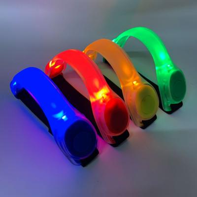 China Switch On Wholesales Outdoor Sport LED Slap Armband Lights Jogging Sports Wrist Band Walking Recycling Bracelet For Runner for sale