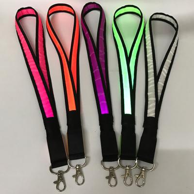 China Promotion Gifts Printing Logo Light Up LED Wholesale High Quality Custom Flashing Lanyards for sale