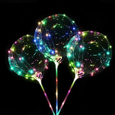 China 2021 Hot Selling Wholesale Party Decoration White TPU Or PVC Sticks String Luminous Helium Lights For Balloons With LED Up Balloon Lights for sale