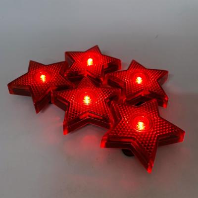 China Customized Hot Selling Bike LED Star LOGO PS+ABS Alarm Shape Outdoor Safety LED Warning Light Customized Turn Signal Light for sale