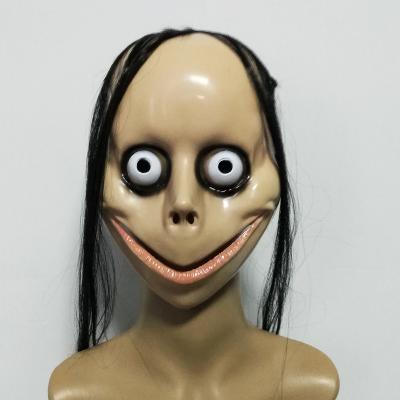 China 2022 Eco-Friendly Amazon Hot Sale Halloween Hair MOMO Mask Ball Performance Maskemomo Scary Maskes for sale