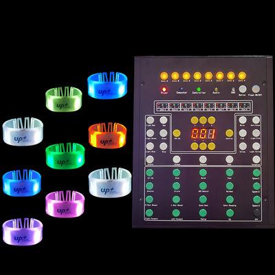 China ABS 2021 Good For Party And Events Promotion DMX 15 Colors LED Light Remote Control Wristband With Logo Led Wristband Customized for sale