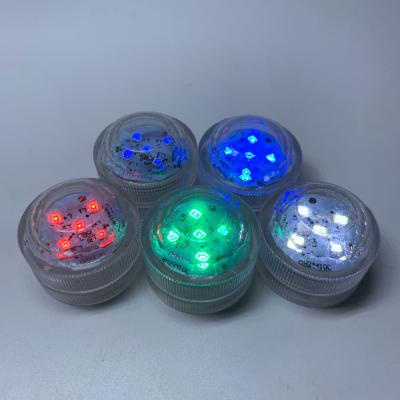 China Waterproof Base Colored LED Submersible LED Candle Picosecond OEM Wedding Party Tealight Vase Light for sale