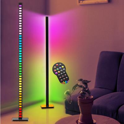 China Factory New Arrival Modern Music Rhythm Luxury Modern Corner Lights Standing RGB Led Floor Lamp For Living Room Bedroom Party Dancing for sale