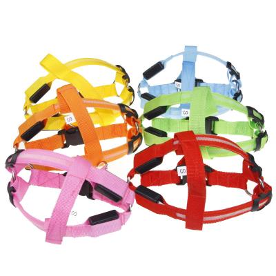 China High Quality Custom Products LOGO Pet Lights Breathable Led Dog Harness Chest Strap for sale