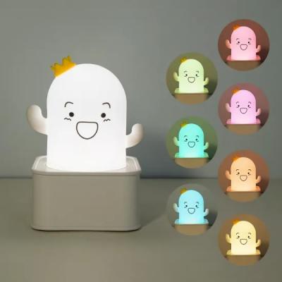 China Home Bedroom Living Room Kids Cartoon Voice Control Lamp Cute 3D Silicone Cactus Shape Sleep Touch Colorful Night Light For Kids for sale