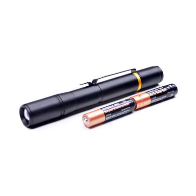 China High Power 2AAA Pocket Clip Battery Operated Waterproof Pen Light Medical Mini Aluminum Flashlight Double LED Flashlight Torch for sale