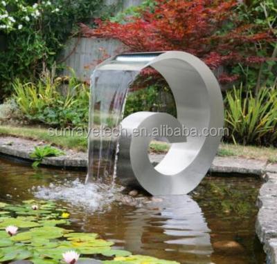 China Downspout Pure Stainless Steel Waterfall Fountain Spillway for Pool and Garden Pond Garden Waterfall Landscape for sale