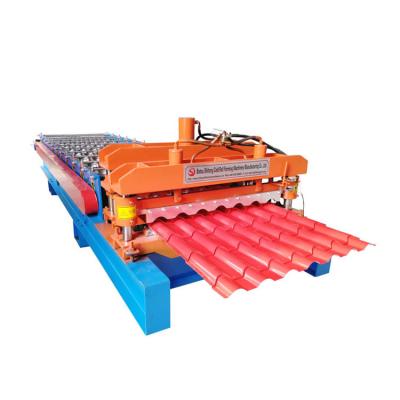 China Building Material Stores Glazed Tiles Roof Sheet Roll Forming Machine Making for sale