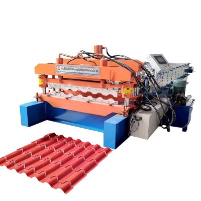 China Building Material Stores Glazed Steel Tile Roof Sheet Roll Forming Machine for sale