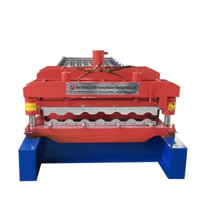 China Building Material Shops Glazed Tile Roof Panel Cold Roll Forming Machine For Sale for sale