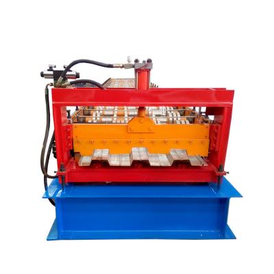 China Steel Building Material Stores Floor Decking Panel Roll Forming Machine for sale