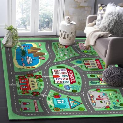 China Anti-Slip Custom Design Fun Time Children Kids Baby Play Mat Learning Mat for sale