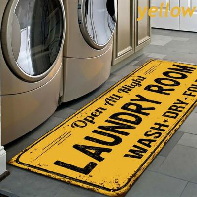 China Washable Mat Kitchen Bathroom Decor Cover Mat Non-Slip Entryway Laundry Room Floor Rug for sale