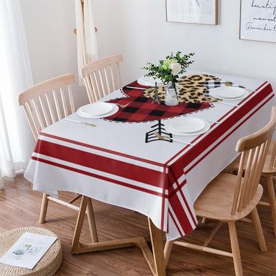 China Waterproof Red Happy Valentine's Day Heart Love Heart Decor Cloth Wedding Party Home Tablecloth for sale