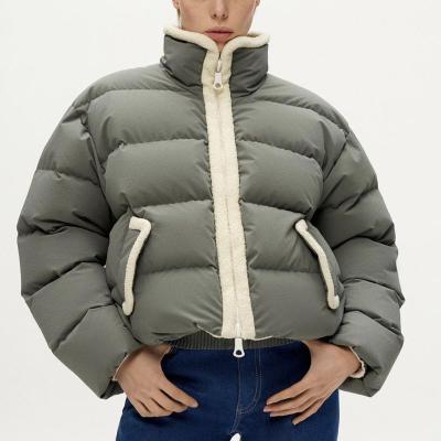 China New Design Breathable Female Jacket Quilted Winter Coat Bubble Coat Long Sleeve Stripper Down Jacket Outerwear for sale