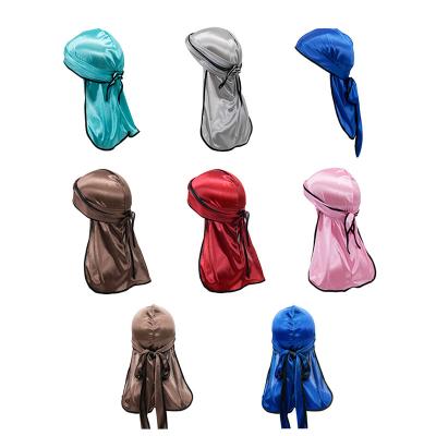 China Custom Logo Hoods And Silky Satin Hair Wraps Long Size Silk Hair Hood for sale