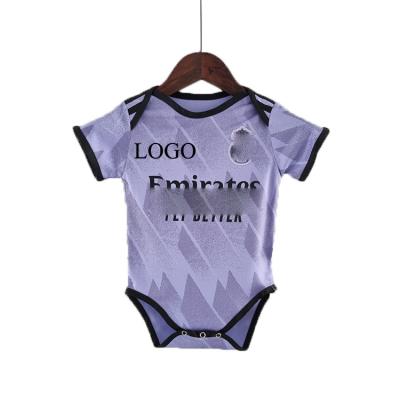 China Custom100% Polyester Anti-Shrink Baby Newborn Purple Girls Clothes Romper Jumpsuit Baby Clothes New for sale