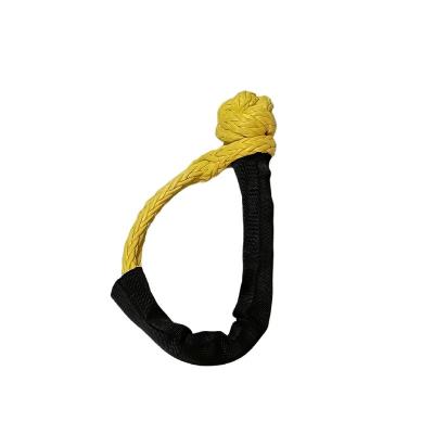 China Rescue Car Handyman Tools Soft 18t Recovery Shackle 10mm Speed ​​Breaking Strength, UHMWPE Rope Shackle With Protective Sleeves For Recovery Off Road Towing for sale