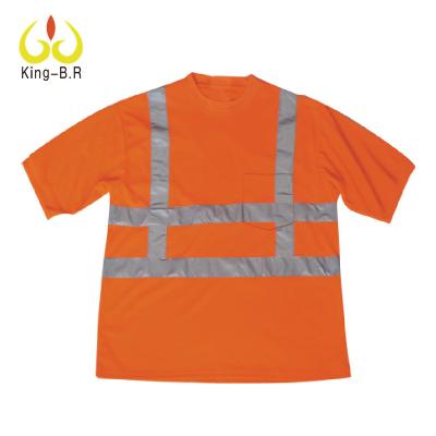 China High visibility Reflective cheap price High visibility reflective safety work shirt for men for sale