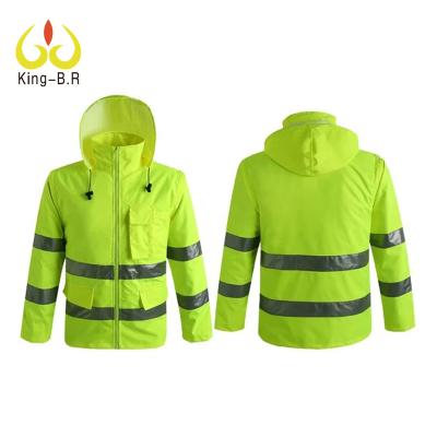 China Fluorescent Yellow Fire Proof Goods Work Jacket Safety Specialist Jacket Construction Worker Safety Jacket for sale