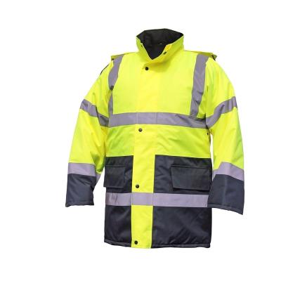 China Water Make Hi Jacket Safety Water And Wind Resistant Coat Comfortable And Warm Strength Clothing With Resistant Pockets Logo Customized for sale