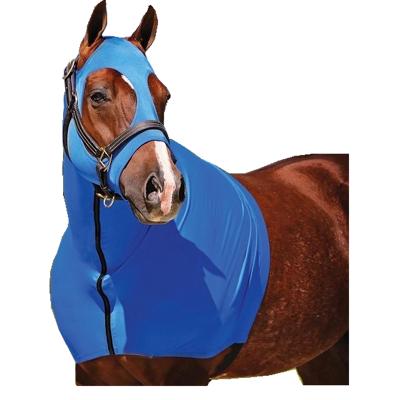 China 2021 New Style Leaf Horse Blanket Full Body Suit Horse Lycra Hood Stealth Stretch Lycra With Zipper for sale