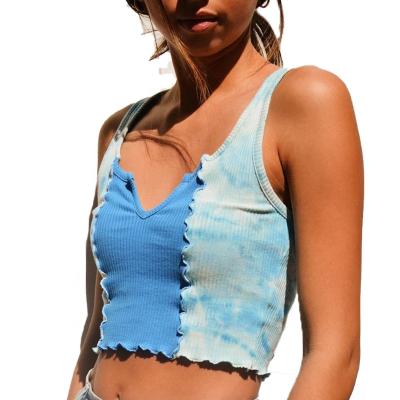 China Breathable Women Tank Top Fashion Suspenders For Outer Wear Tie Dye y2k Clothing for sale