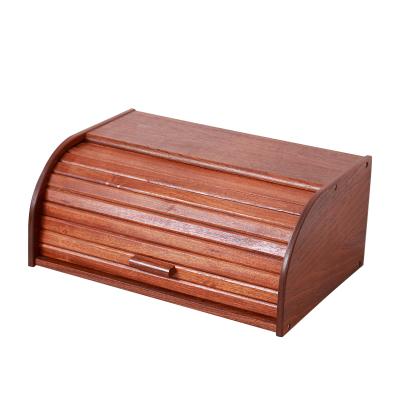 China Large Capacity Wooden Food Container Heatable High Quality Bamboo Bread Box With Lid For Kitchen for sale