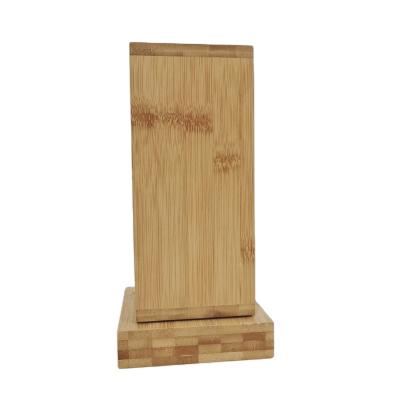 China Eco - Friendly Wooden Bamboo Magnetic Cutlery Display Stand Knife Holder for sale