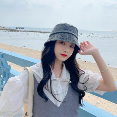 China Classic Character Fashion Abosorb Decoration Sweated Bucket Hats Bulk Casual Fisherman Hat for sale