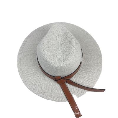 China European And American Papyrus Large Picture Panama Fashion Leisure Brim Straw Hat for sale